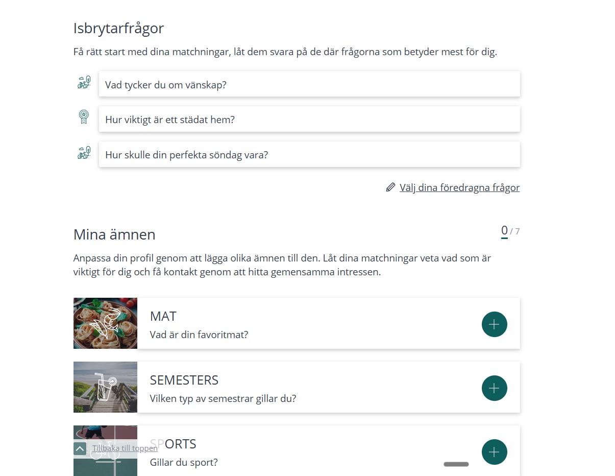 40dejting isbrytarfrågor och ämnen