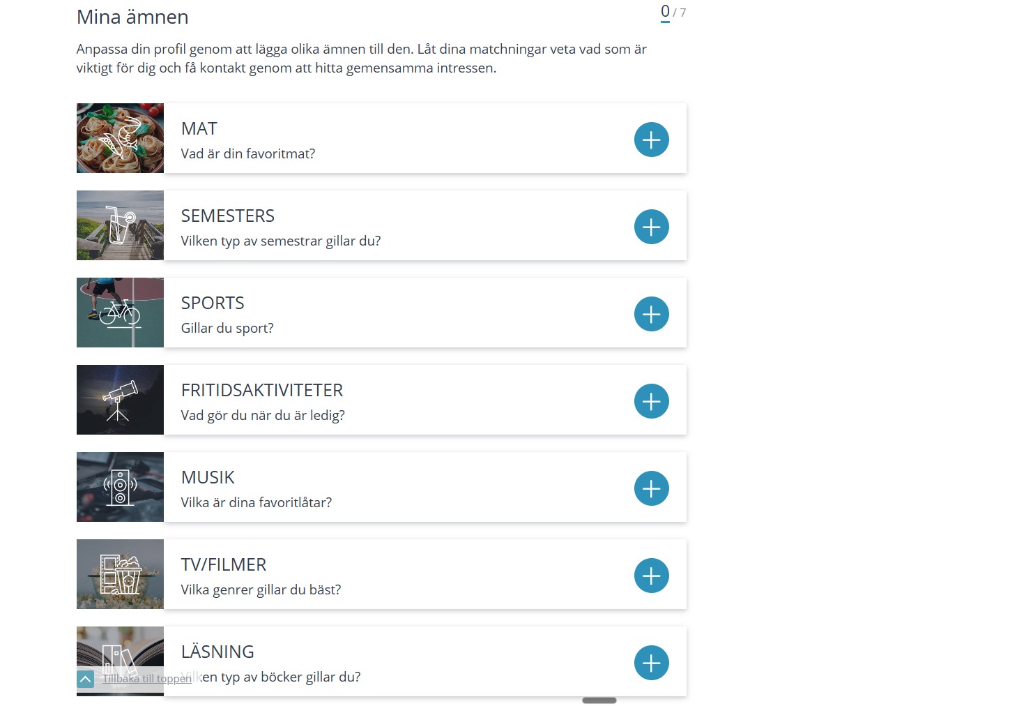Academic Singles profil exempel 2