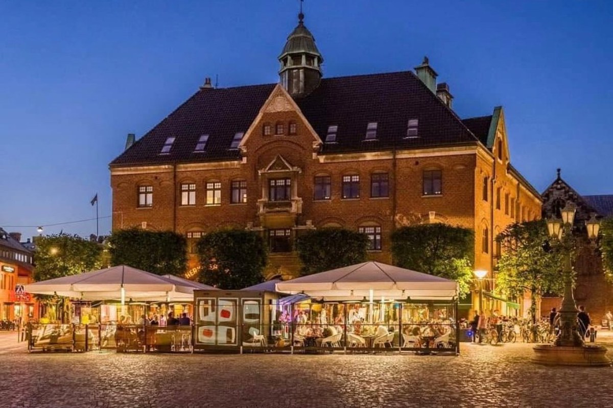 Bar vid Stortorget i centrala Lund