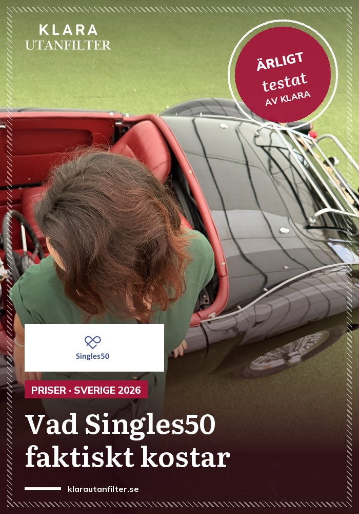 Singles50 kostnader 2026: vad det faktiskt kostar att söka partner efter 50